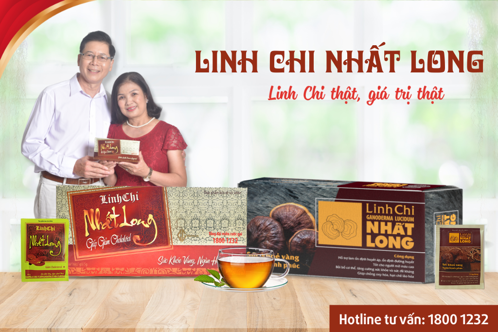 Trà Linh Chi Nhất Long - Thức uống bổ dưỡng cho người bị huyết áp, tiểu đường, mỡ máu